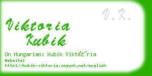 viktoria kubik business card